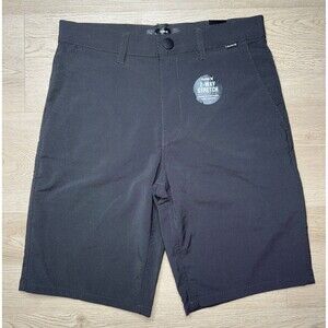 NWT Hurley Mens Shorts Gray Size 16 Flat Front Dress 2 Way Stretch Dry Fit